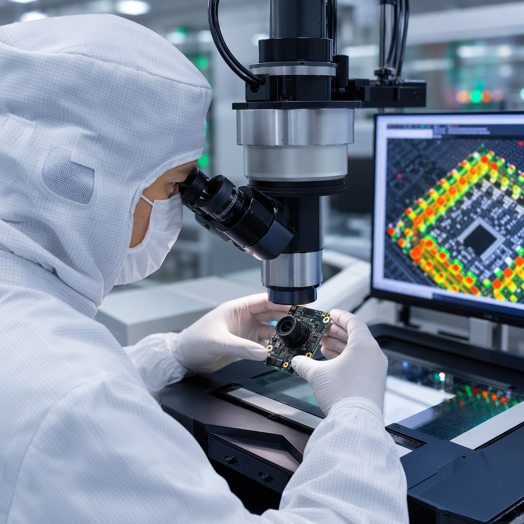 Technician using 3D AOI